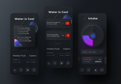 Water is Cool branding design figma mobile ui ui water app