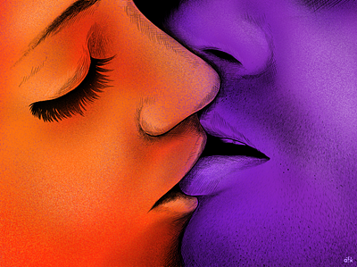 E C S T A S Y art character couple creative design drawing ecstasy illustration kiss lip liplock love lovely minimal procreate sketch ux