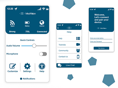 ModVision accessibility axure live chat mobile app ui ux