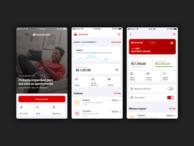 Santander Concept App app design ui ux