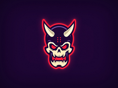Demon Skull Logo demon demonic demons doom esports esportslogo evil illustration logo mascot mascot design mascotlogo minimal scary skeleton vector design