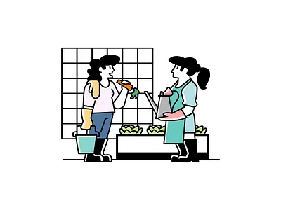 Noocity Urban Ecology — Spot Illustration affinity designer brand illustration character design gardening illustration line plants spot illustration teamwork urban farming