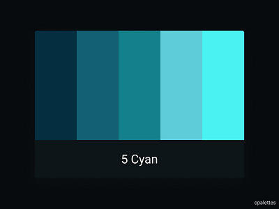 5 Cyan branding color palette color palettes colors cpalettes design illustration palettes typography vector