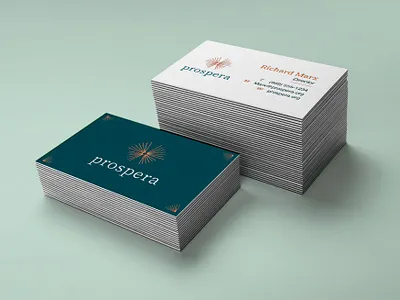 Prospera Business Card Mockup branding design logo