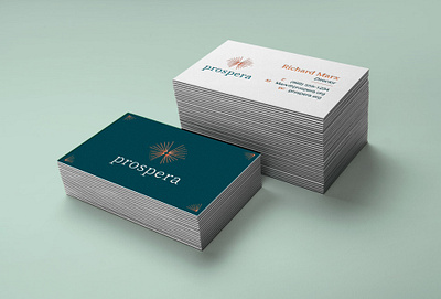 Prospera Business Card Mockup branding design logo