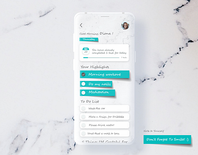 Daily Planner app blue daily planner design mobile app plan planner schedule to do to do list ui ux