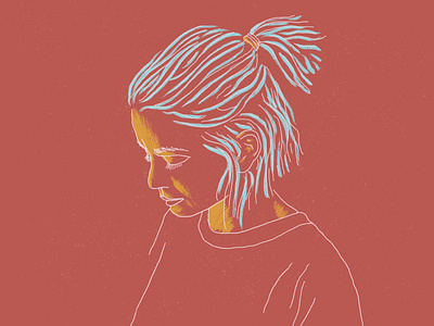 about a girl art minimal portrait procreate