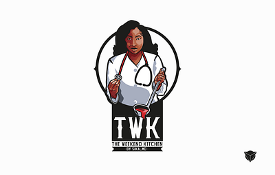 TWK Logo accra african art black branding design doctor drawing eat face food ghana illustration kitchen logo logo design olvwa vector vector art weekend