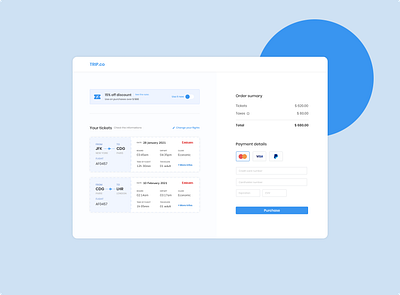 Daily UI 02 - Credit card checkout airplane blue buy checkout checkout page components creditcard design flight input order shop travel ui