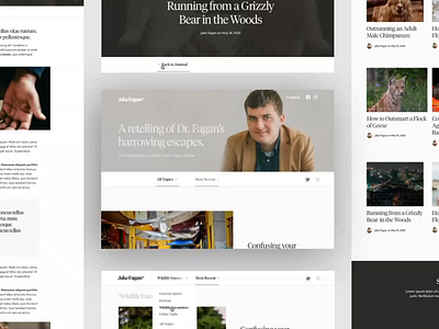 Survival Blog Design blog blog design blog entry blog post blogging design digital homepage interactive journal layout subscribe ui ux web design website wildlife