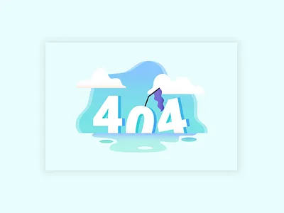 404 Page Design 404 404 error page blue cloud dailyui design error http icon illustration not found sky ui ux vector web