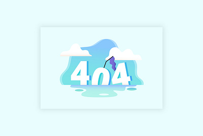 404 Page Design 404 404 error page blue cloud dailyui design error http icon illustration not found sky ui ux vector web