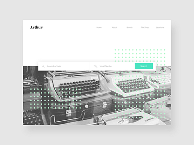 Daily UI #012 012 brand identity branding daily ui daily ui 012 ecommerce landing page typewriter web design website