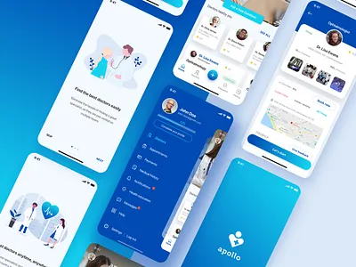 Healthcare iOS app UX/UI health app ios app design logo ui uxdesign