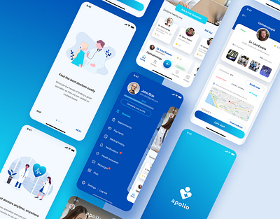 Healthcare iOS app UX/UI health app ios app design logo ui uxdesign