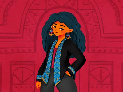 Modern vs Traditional Iraqi look baghdadi characters cute drawing fashion independent iraqi modern posture procreate shanasheel vintage woman