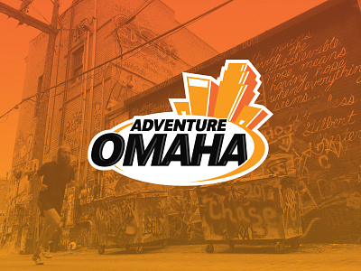Adventure Omaha adventure adventure race branding buildings downtown event event branding identity identity design logo logo design nebraska omaha race race branding race logo recreation running skyline