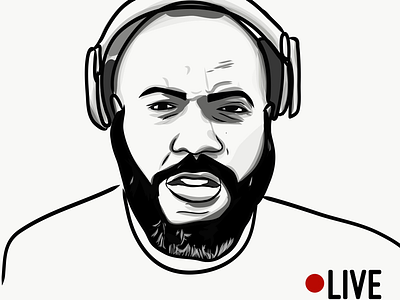 Vector Portraits -DJ Rob Stacks deejay djrobstacks facebook live hip hop hiphop ig live instagram jd live now party vector portrait
