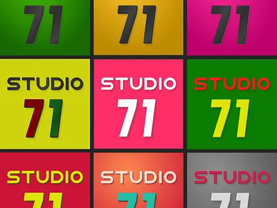 Studio 71 in different color pallets. affinitydesigner band design graphic design illustration studio