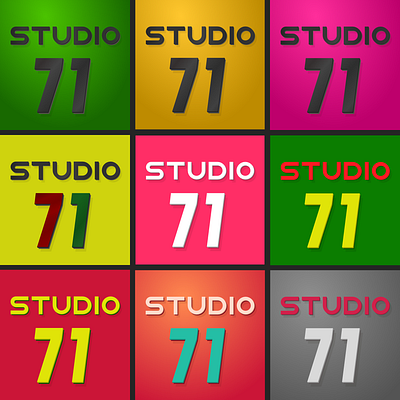 Studio 71 in different color pallets. affinitydesigner band design graphic design illustration studio