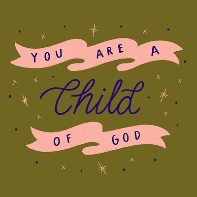 John 1:12 bible bible lettering blue child child of god christian church green hand lettering hand lettering art lettering pink typography