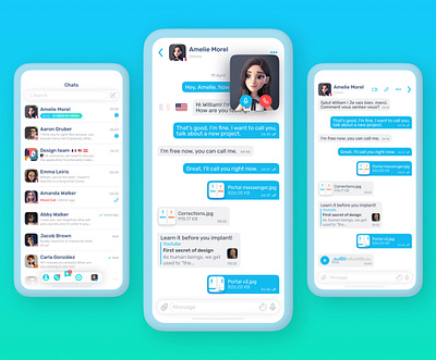 Messenger | Mobile app | Communication android figma ios mobile app design prototyping user experience user interface wireframing