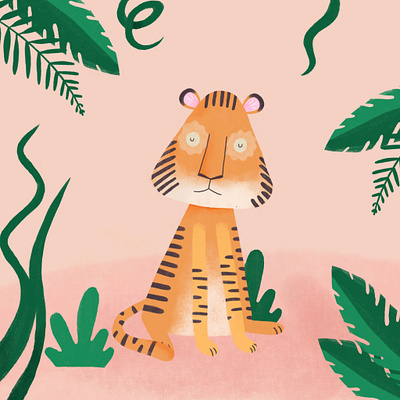 Tiger animals childrens book illustration kidlitart tiger