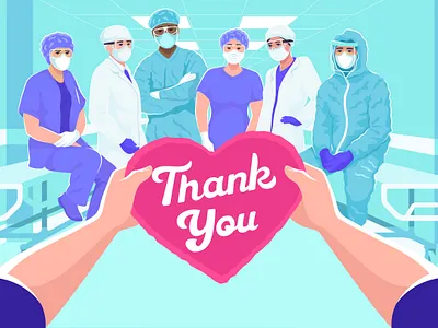 thank you for your work art cartoon design flat illustration illustrator vector