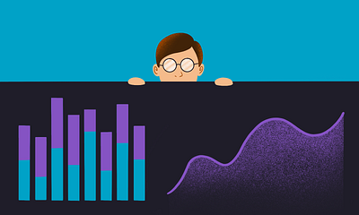 Hiding B2B Sales Leads b2b b2b sales blog chart glasses graph graphic hiding illustration sales