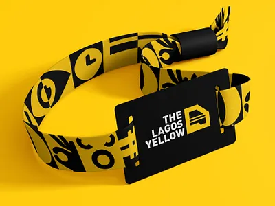 Wristband Mockup - The Lagos Yellow badge branding design lagos logo logomark mockup monogram typography