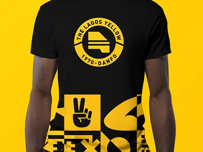 T shirt Mockup - The Lagos Yellow branding clothing design lagos logo logomark mockup monogram
