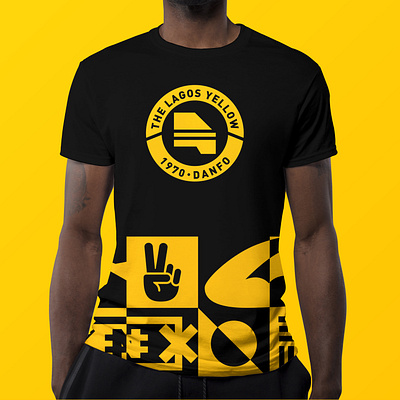 T shirt Mockup - The Lagos Yellow branding clothing design lagos logo logomark mockup monogram