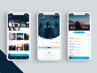 Music Player app ui web