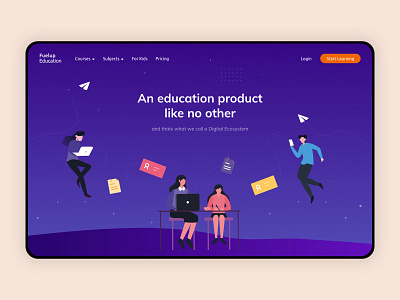 Edu Tech Website branding college design e learn e learning edtech education education website elearning flat gradient interaction design landing page learning app logo product design schools teach ux design