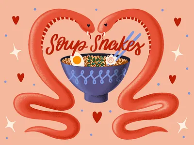 Soup Snake boyfriend food food lover girlfriend love michael scott ramen romance snake soup the office valentines day