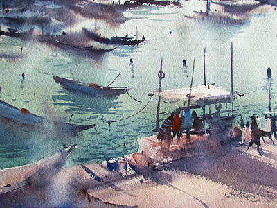 Watercolor painting fine art painting watercolor