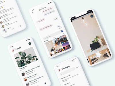 closer - messages for friends app branding design flat messages minimal planner social ui ux