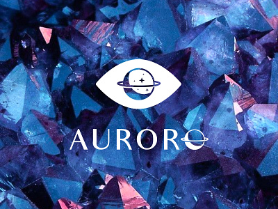 Auroro - logo branding esoteric eye jewelry logo planet saturn space