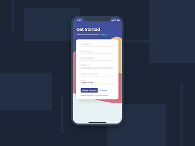 Get Started daily ui dailyui dailyui 001 getstarted login signup