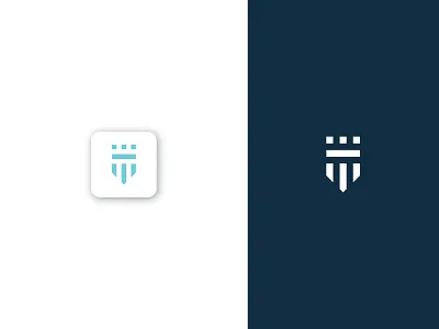 Minimal shield logo and icon creative icon creative logo flatlogo icon design logo design minimal icon minimal logo minimalist logo monogram monogram logo shield logo