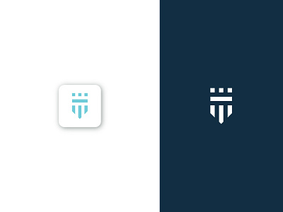 Minimal shield logo and icon creative icon creative logo flatlogo icon design logo design minimal icon minimal logo minimalist logo monogram monogram logo shield logo