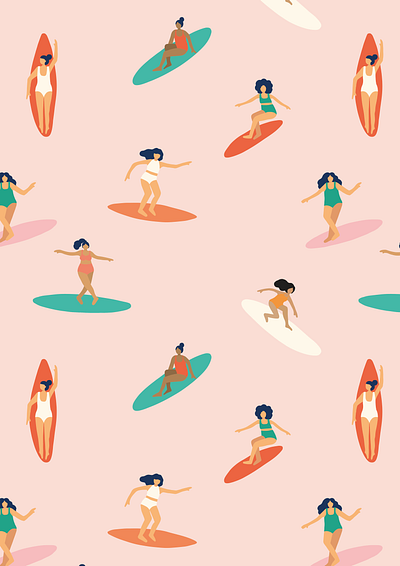 Surf pattern art artwork design digital illustration pattern surf surfing