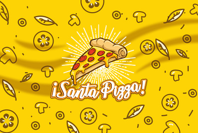 Santa Pizza- Branding Concep pizza logo product design web design