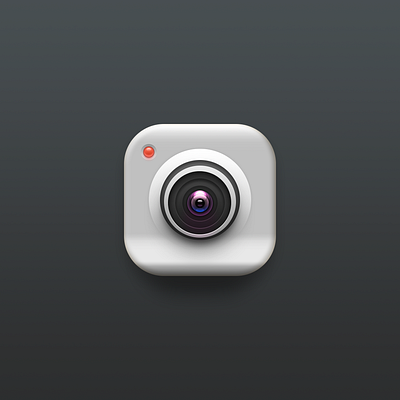 Skeuomorphic camera icon app branding icon illustration logo photoshop skeuomorphism ui vector