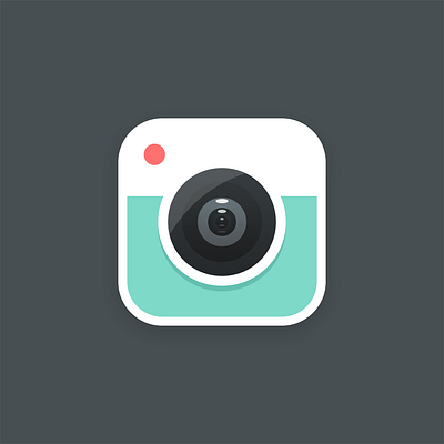 Flat camera icon app flat flat design icon logo minimal ui vector