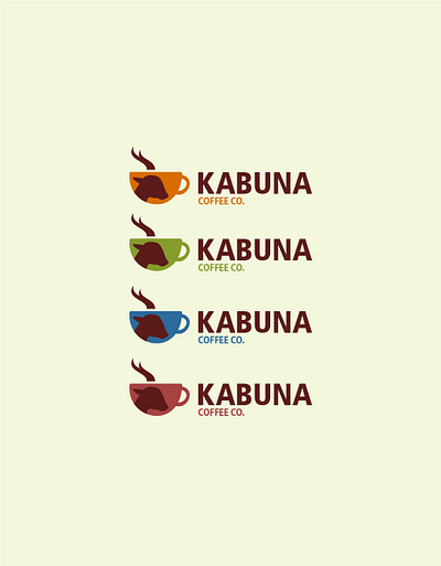 Kabuna Coffee Co. Logo art branding coffee bean coffee logo coffee packaging design flat logo logo design logo design branding minimal packaging