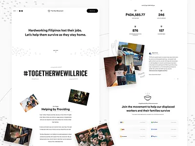 The Rice Movement Website coronavirus covid19 designchallenge donation homepage rice website website builder