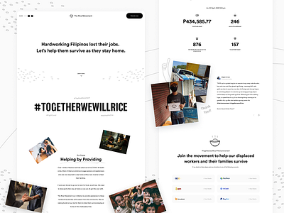 The Rice Movement Website coronavirus covid19 designchallenge donation homepage rice website website builder
