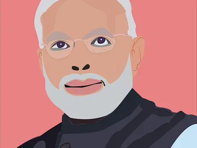 Vector Portrait Modi Ji