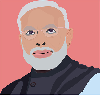 Vector Portrait Modi Ji